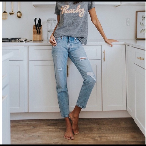 Levi's Denim - Levi’s 501 CT 28x27 Distressed Tapered Jeans